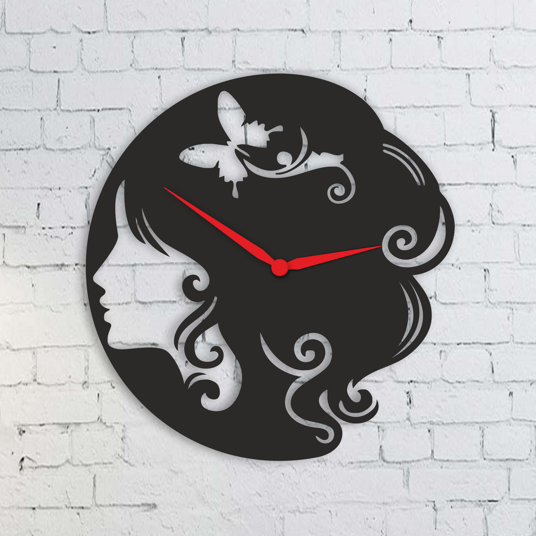 Acrylic Woman clock 30cm