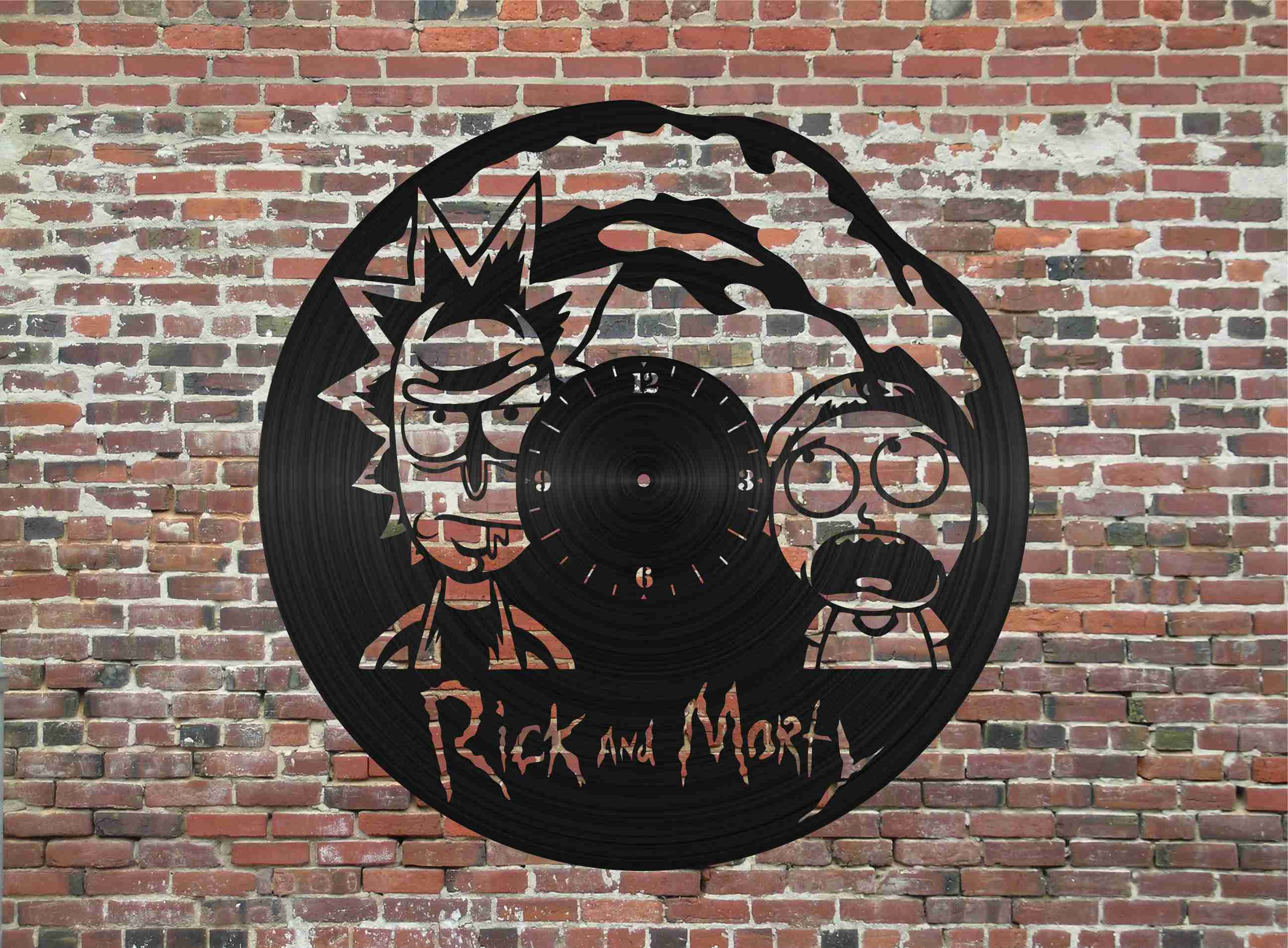 Acrylic Rick and Morty clock 30cm