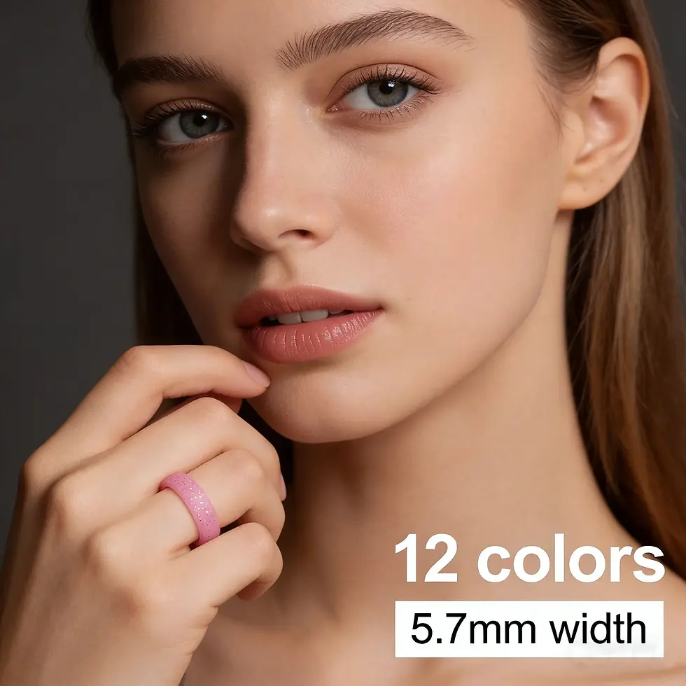Thumbnail: 1pc Silicone Ring Hypoallergenic Crossfit Flexible Rubber