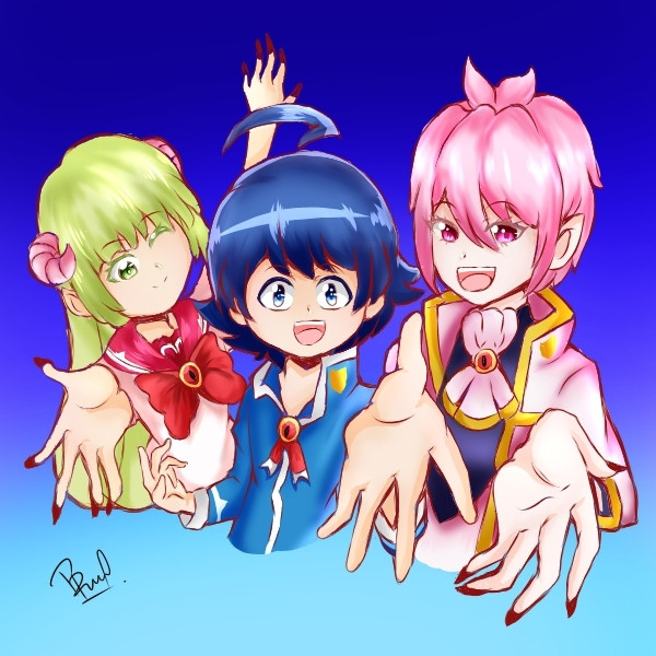 Clara, Iruma Kun, and Asmodeous