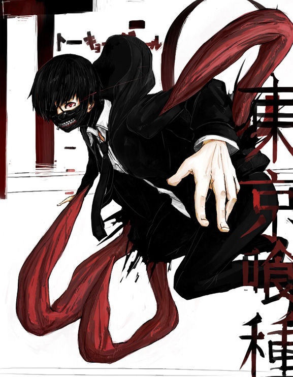 awesome red Tokyo ghoul cool fan art anime wallpaper