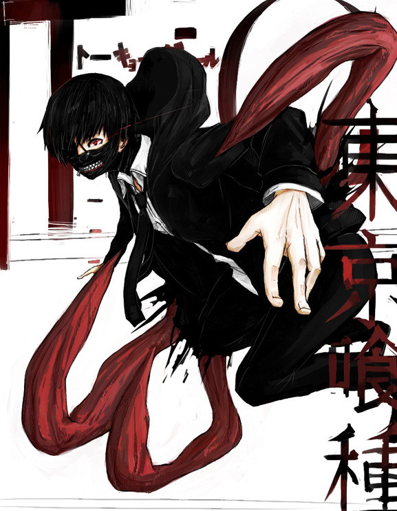 awesome red Tokyo ghoul cool fan art anime wallpaper