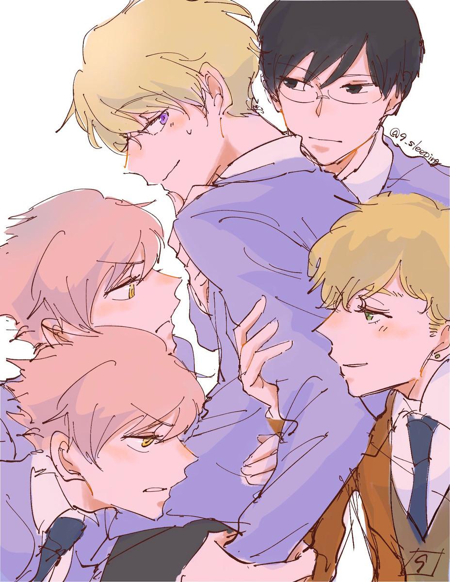 Kyoya is the one with the glasses in Ouran High School