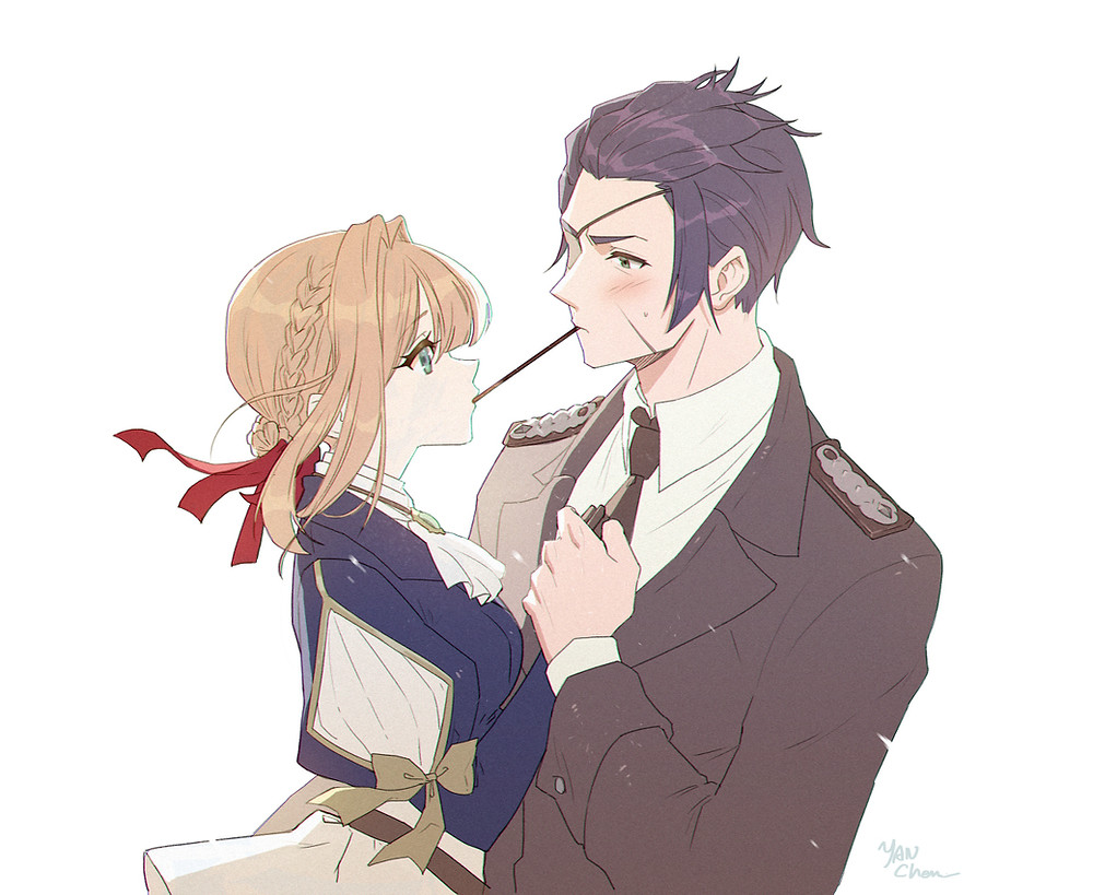 violet evergarden love story with major
