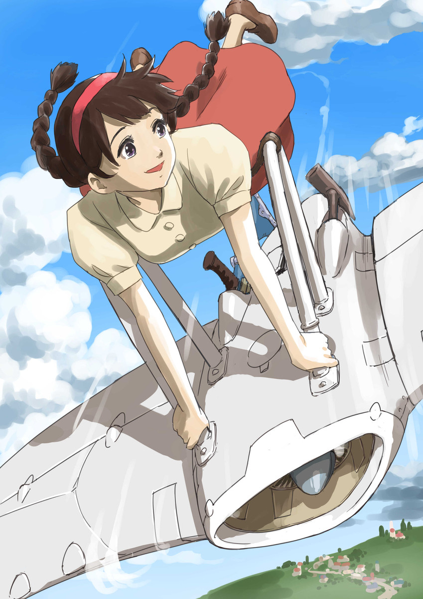 Laputa Castle in The Sky Miyazaki Studio Ghibli Anime Movie flying