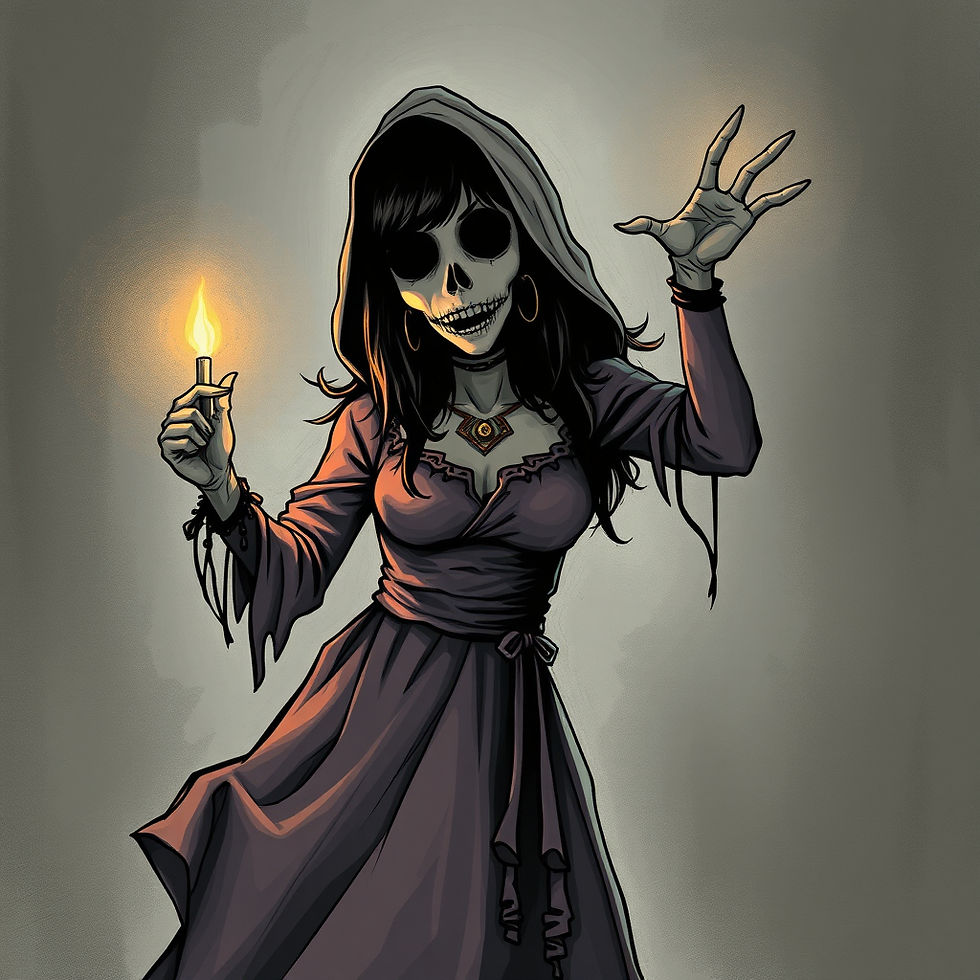 Rebecca the ghost host doing something c
