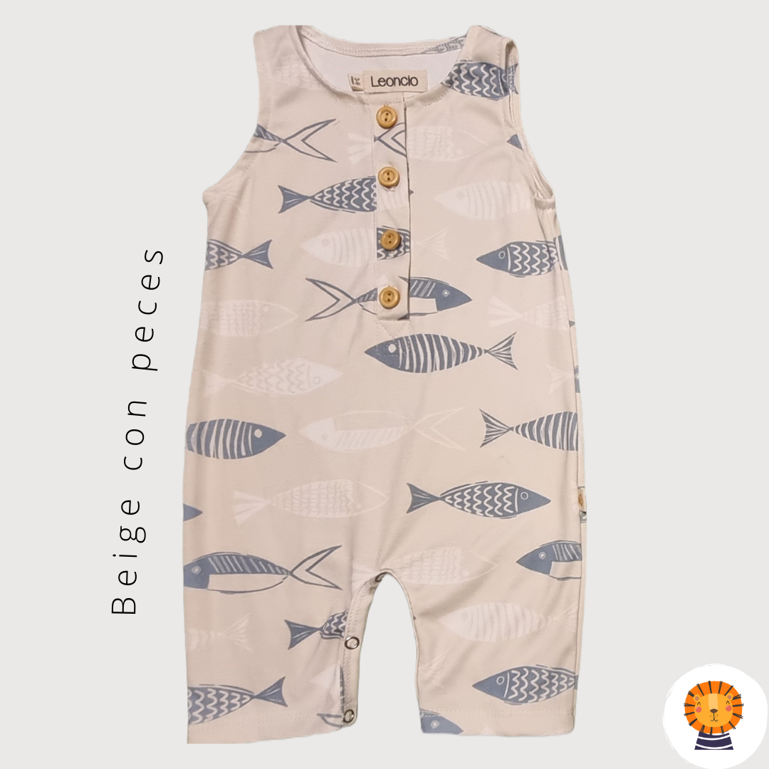Romper Kai - Beige con peces