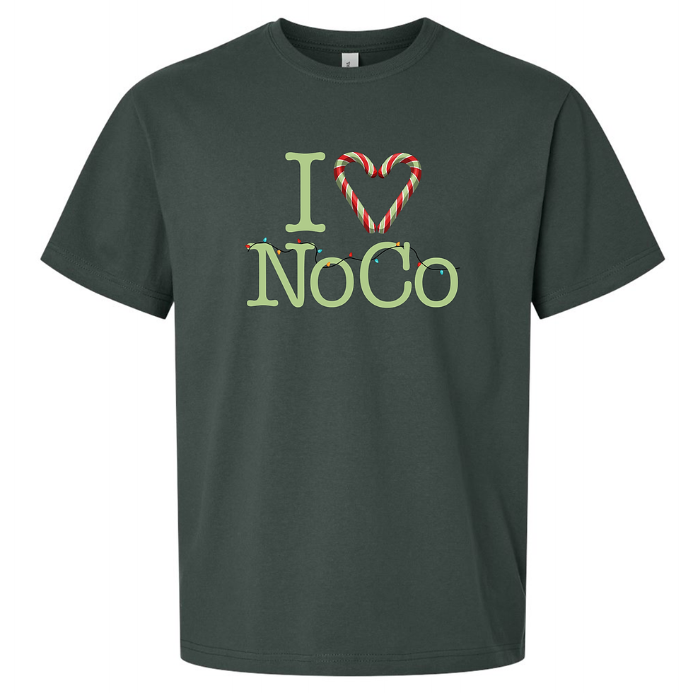 Thumbnail: I 'Heart' NoCo Candy Cane & Lights T-Shirt
