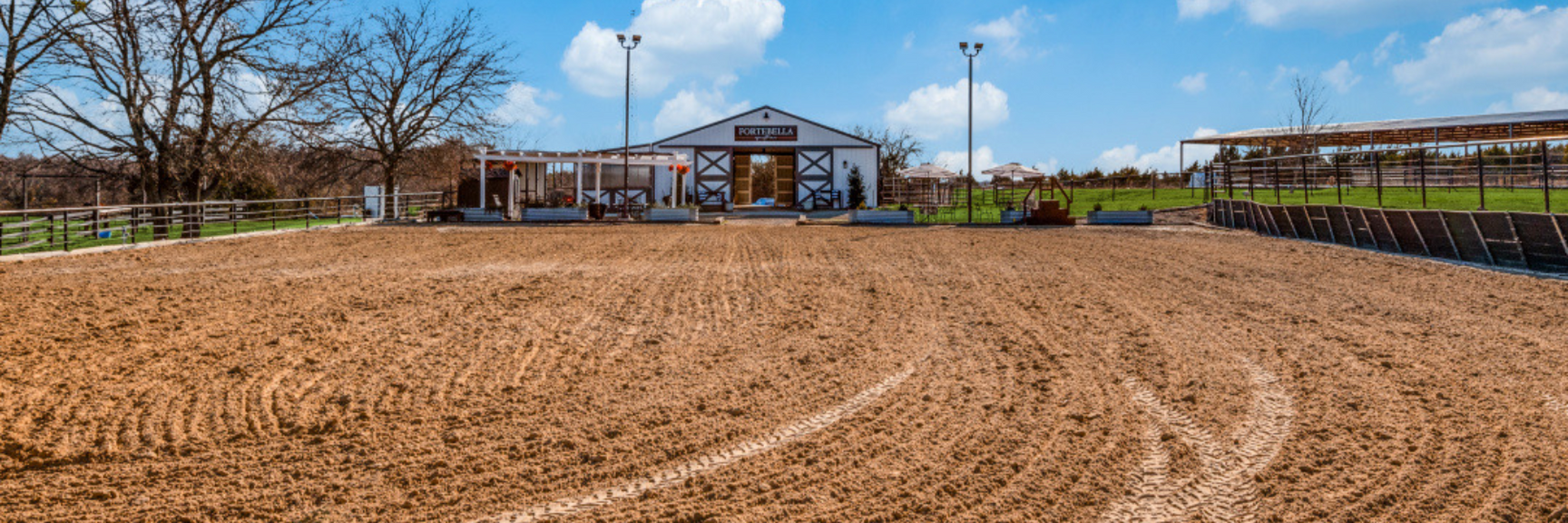 oudoor arena, horses