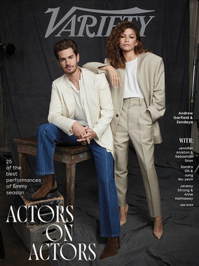 Andrew Garfield for Variety Actors-on-Actors Mens grooming by Sonia Lee