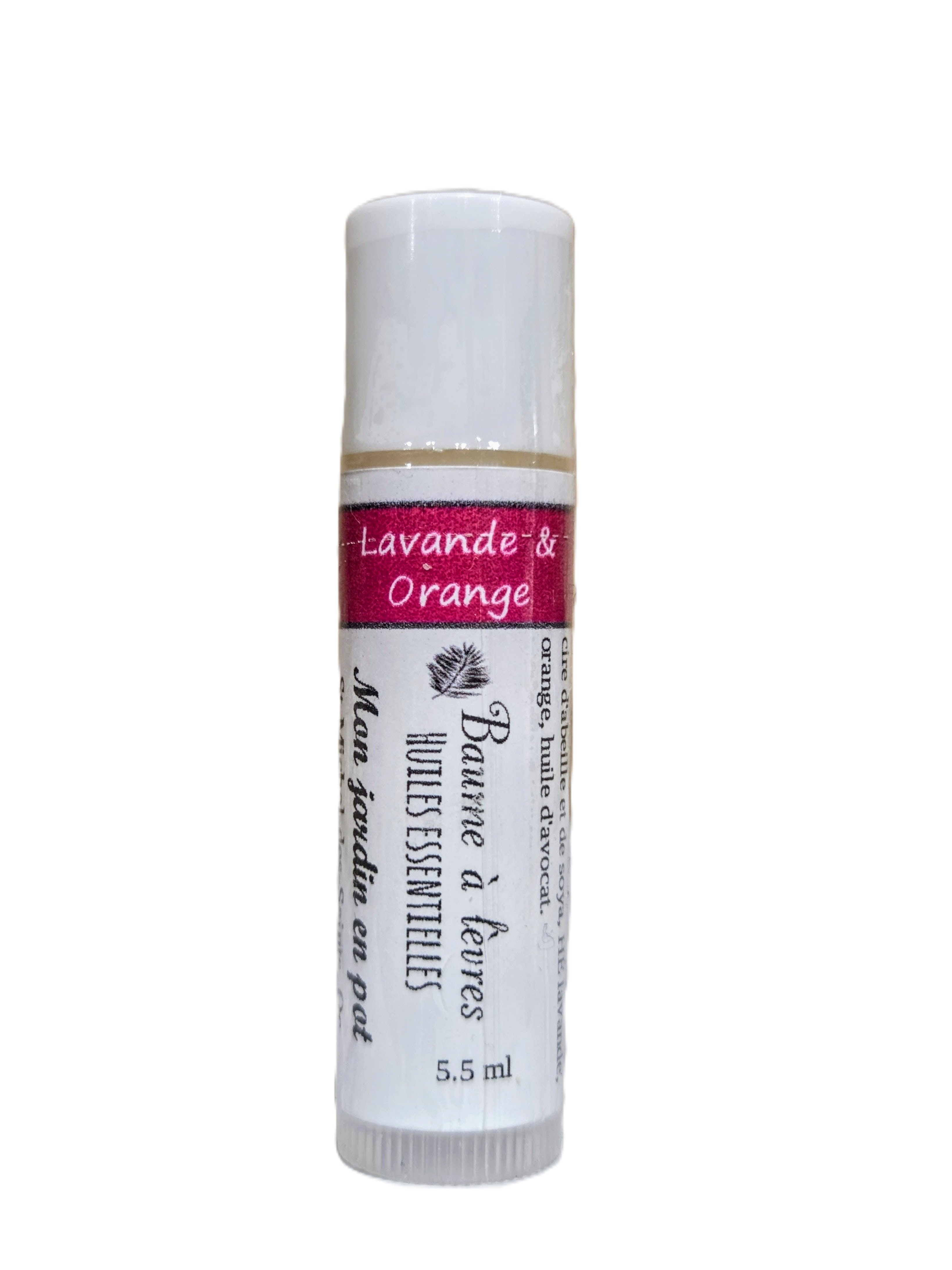 Baume à lèvres aux huiles essentielles de lavande et d'orange