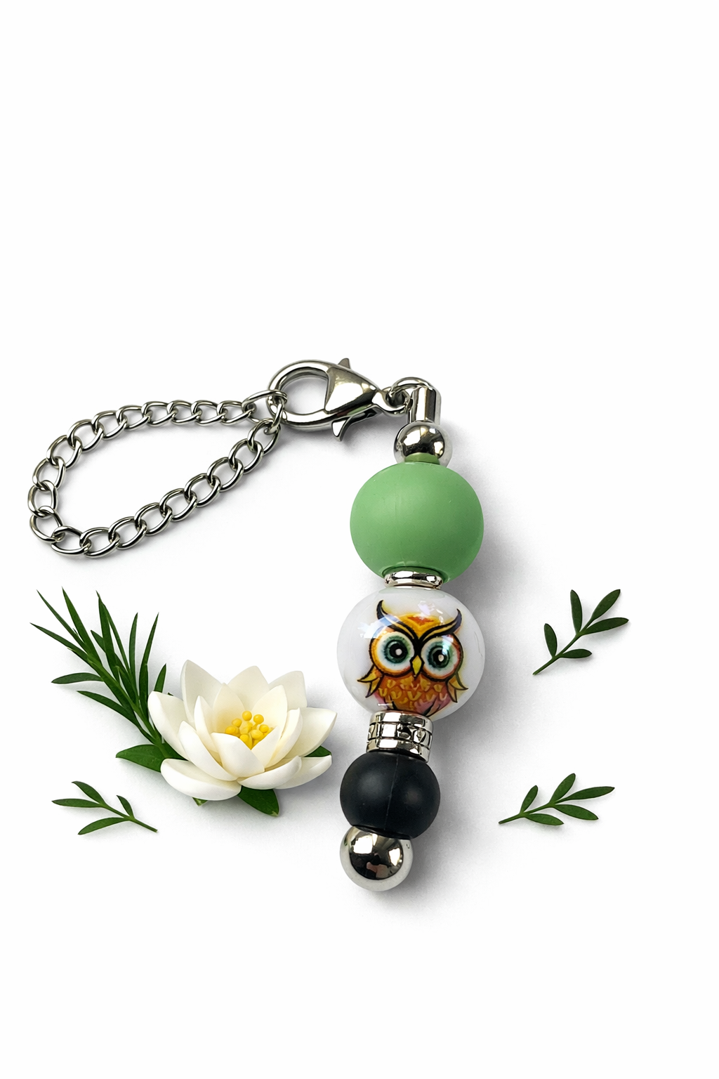 Identifiant : gourde, tasse, sac, boîte lunch - Hibou orange