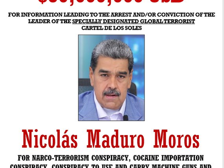 EUA oferecem recompensa recorde de US$ 50 milhões pela captura de Nicolás Maduro