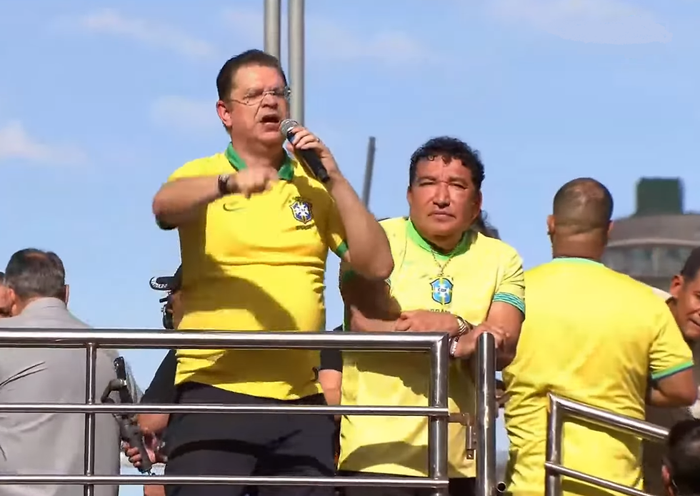 Sóstenes Cavalcante na manifestação na Paulista