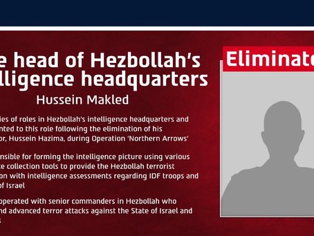 Israel elimina chefe da inteligência do Hezbollah no Líbano