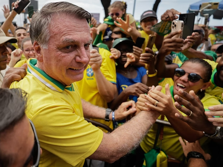 Jair Bolsonaro em manifestação na Paulista