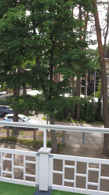 view on the street from the hotel terrace