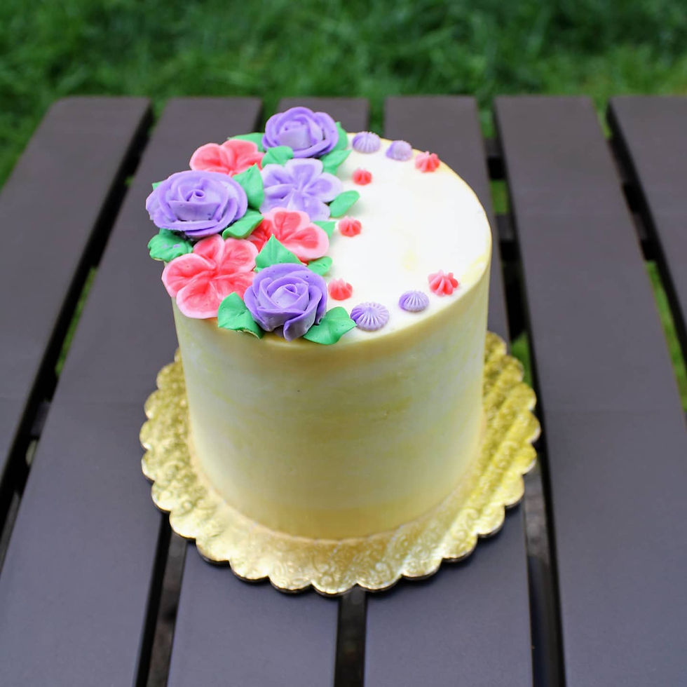 Lemon cake with lemon buttercream