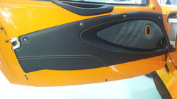 Puerta en cuero gamuzado