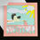 Thumbnail: New Baby Card, pink, layer details on sun, clouds, stork and name - Rebecca
