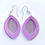 Thumbnail: Cutout leaf shaped Faux Leather Earrings purples