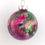 Thumbnail: Marbled style glass bauble in greens, pinks and gold