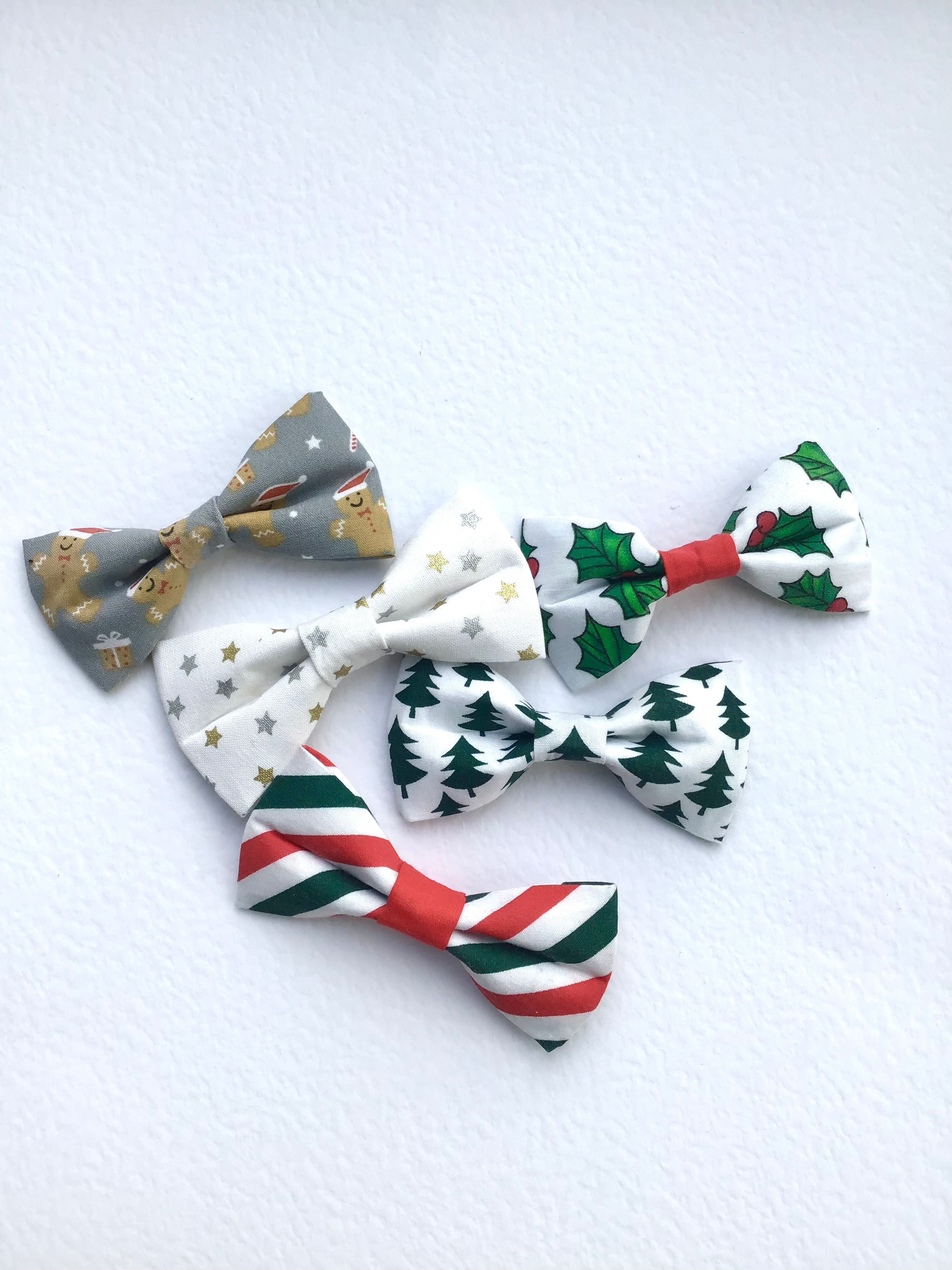 Group of bow ties for pets in a range of colours