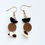 Thumbnail: 3 Section Circle Earrings - black, brown and animal