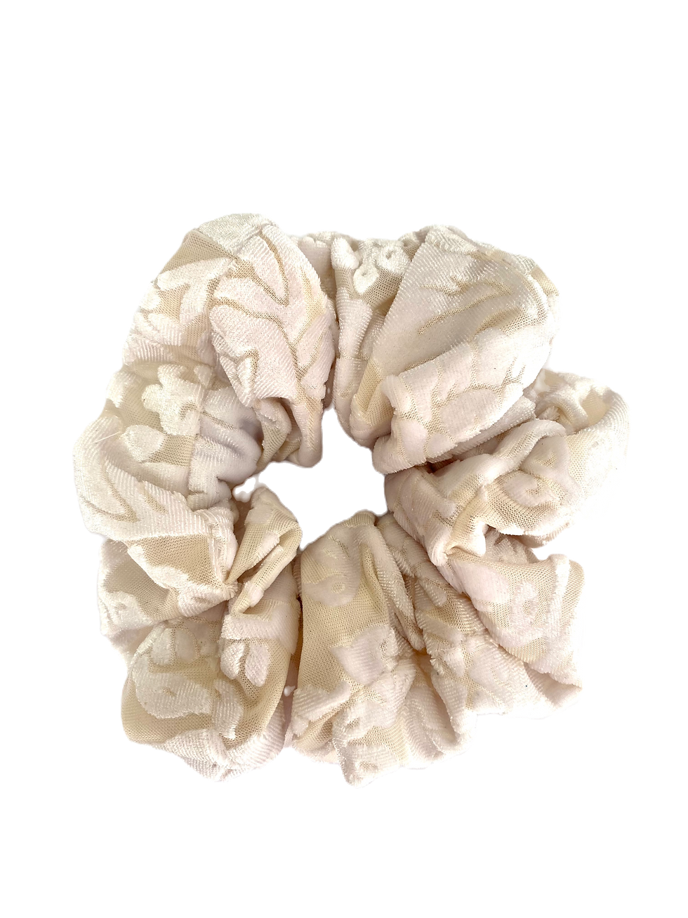 Velour Embossed Scrunchie