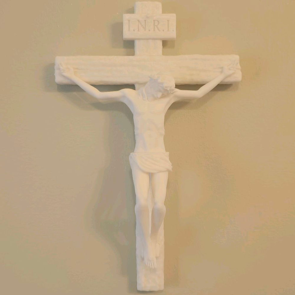 Miniatura: Estátua de parede de 25 cm da Crucificação de Nosso Senhor Jesus Cristo - Decoração Religiosa