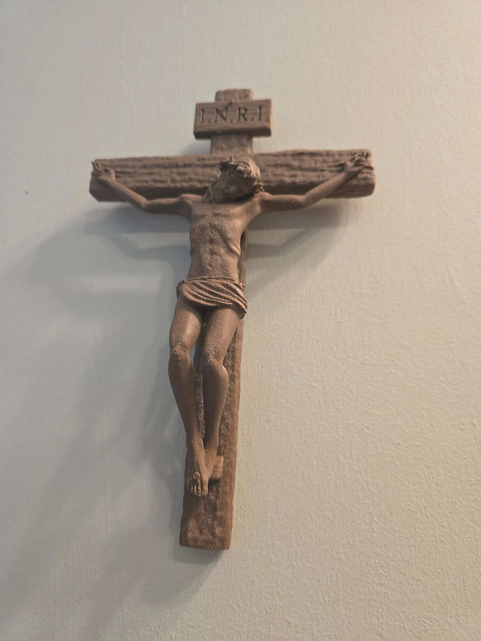 Miniatura: Estátua de parede de 25 cm da Crucificação de Nosso Senhor Jesus Cristo - Decoração Religiosa