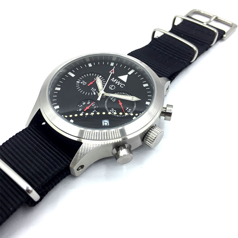 Thumbnail: MWC MIL-TEC MKIV Stainless Steel Military Pilots Chronograph
