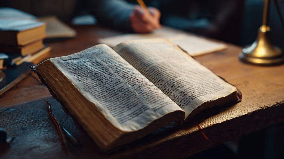 Bible ouverte sur le livre de Joël pour étudier la prophétie sur toute chair