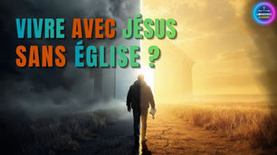 Illustration d'un homme marchant vers la lumière avec une Bible, symbolisant la foi sans institution.