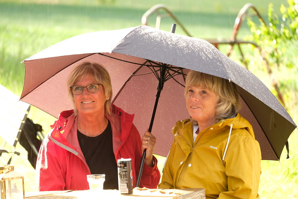 Litt regn betyr bare lykke...