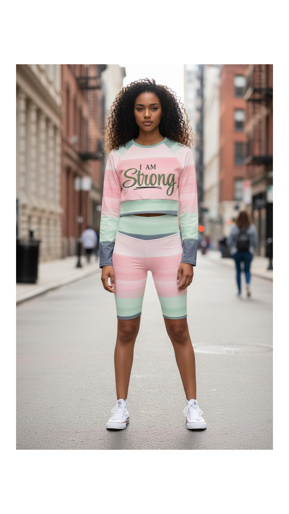 Strength in Him Long Sleeve Crop - Harmony