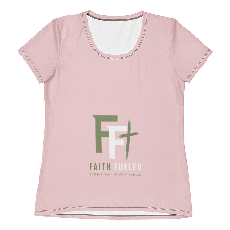 Thumbnail: Faith Fueled Athletic Tee - Blush