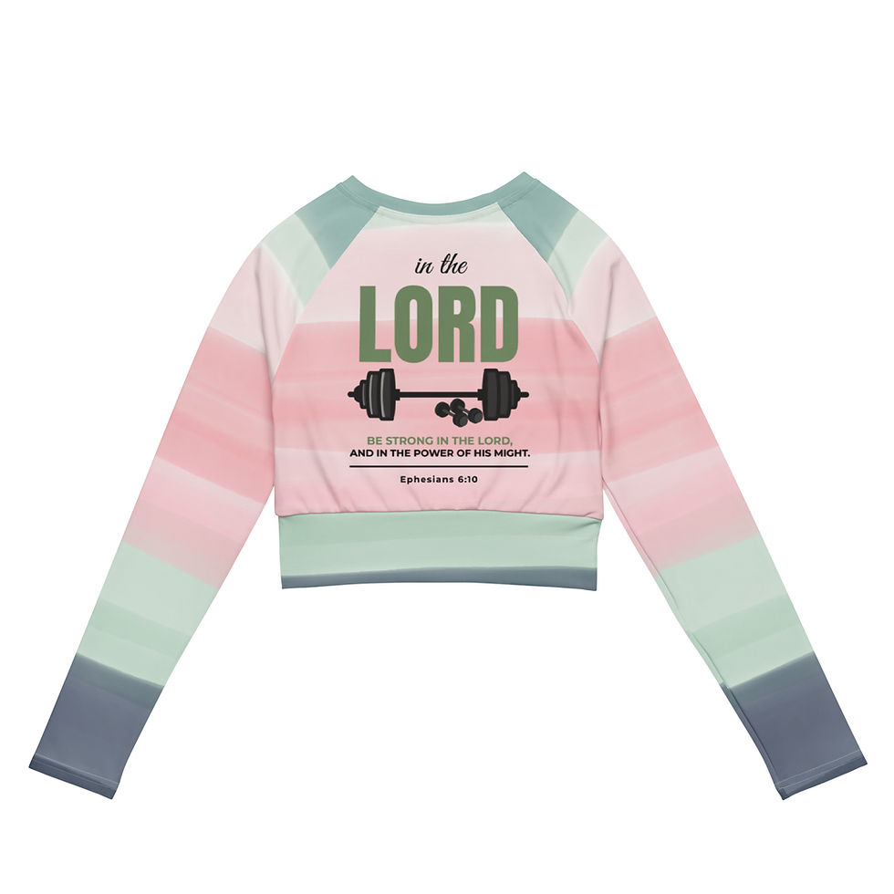 Thumbnail: Strength in Him Long Sleeve Crop - Harmony