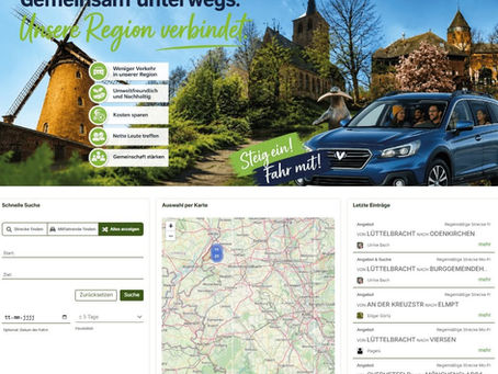 Digitale Mitfahrzentrale für die Burggemeinde Brüggen gestartet