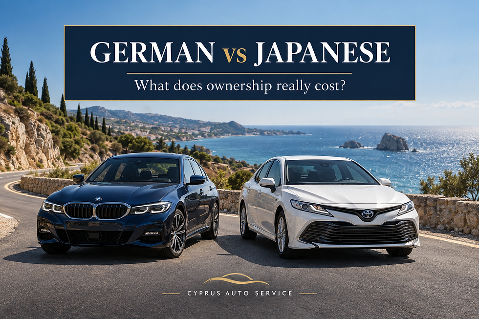 German and Japanese sedans in Cyprus — comparing the cost of car ownership