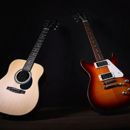 gitara akustyczna i gitara elektryczna dla początkujących