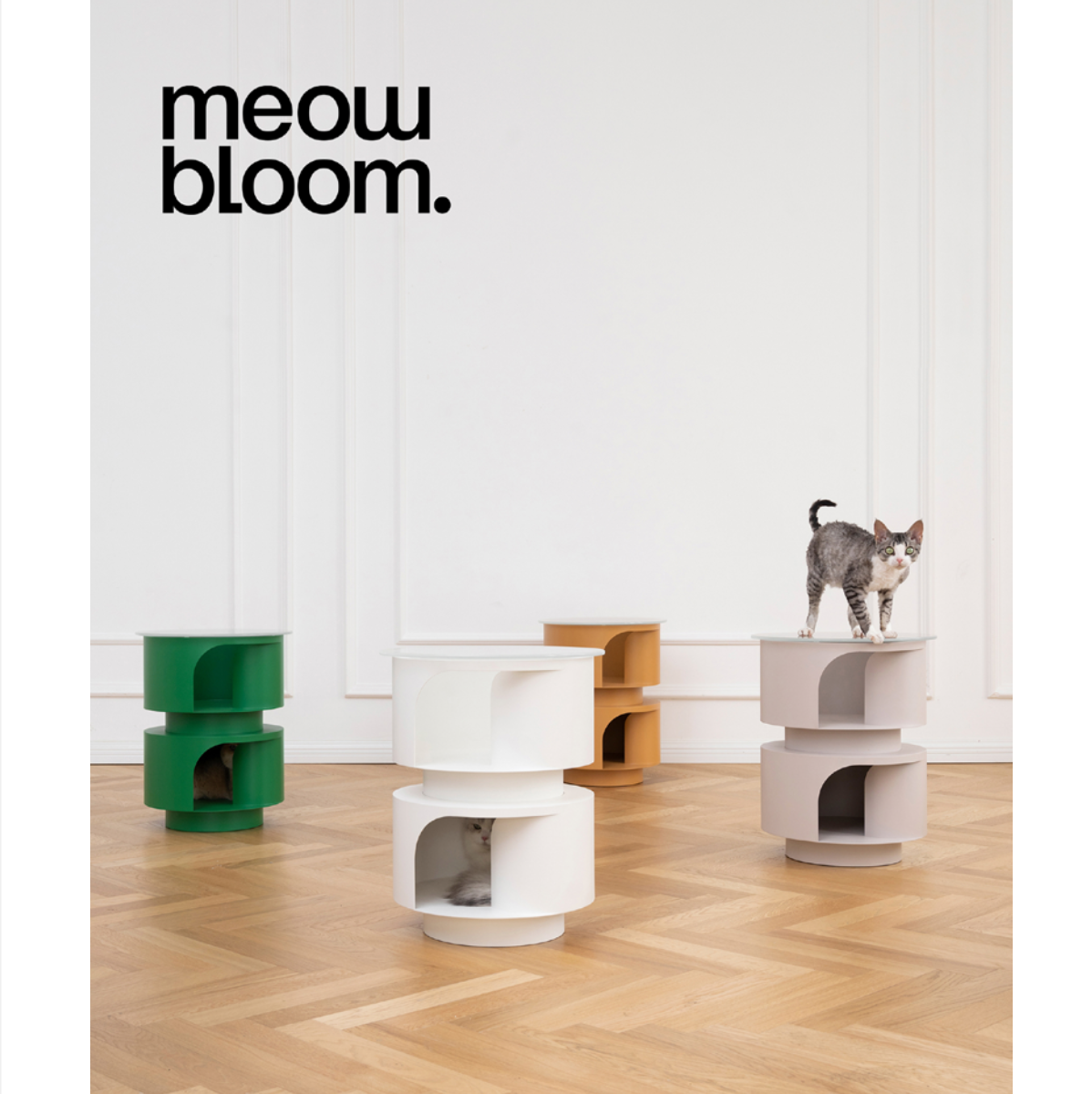 Meow Bloom® Pet-Friendly Elegant Side Table / Cat Furniture / Cat Bedding