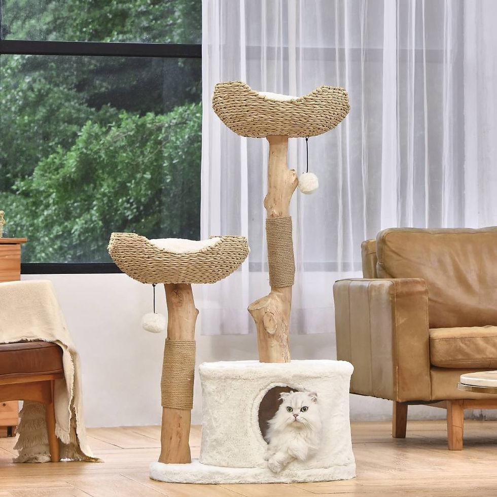Thumbnail: Michu® Selected Real Wood Luxury Cat Tree / Cat Tower - Large (1.2m Height)