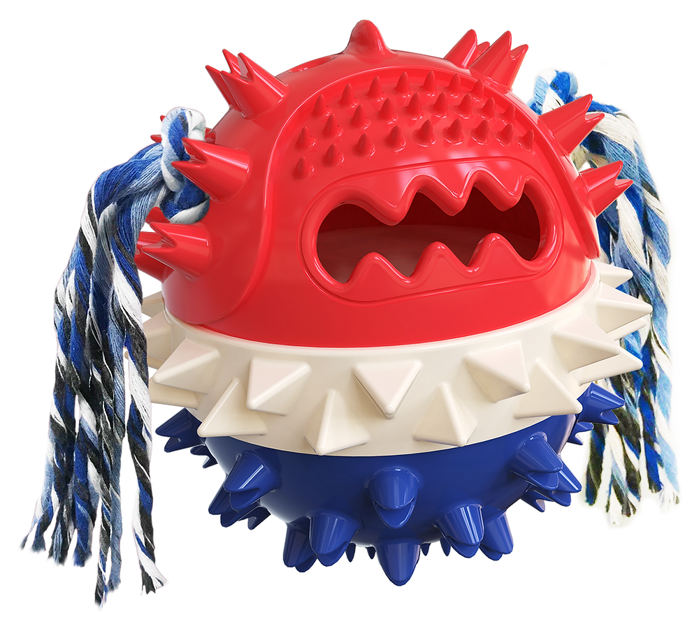 Thumbnail: Fun Pet Bouncing Squeaky Food Dispensing Ball Dog Toy