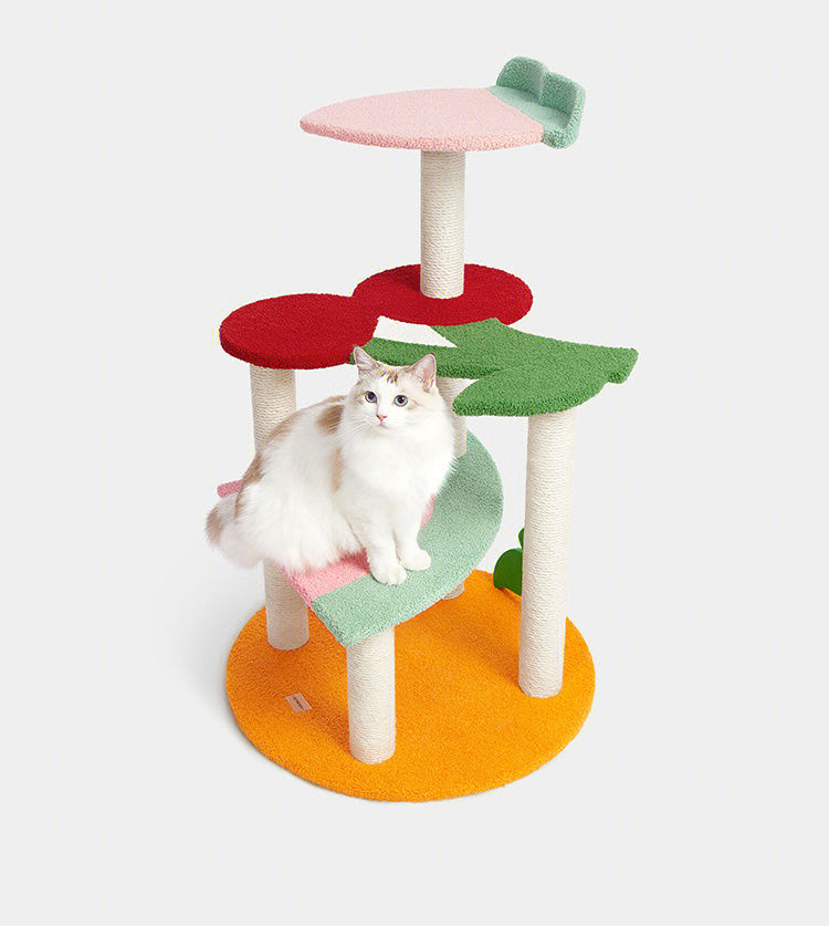 Thumbnail: VETRESKA® Fruity Cat Tree / Cat Tower / Cat Scratching Post (120cm Height)