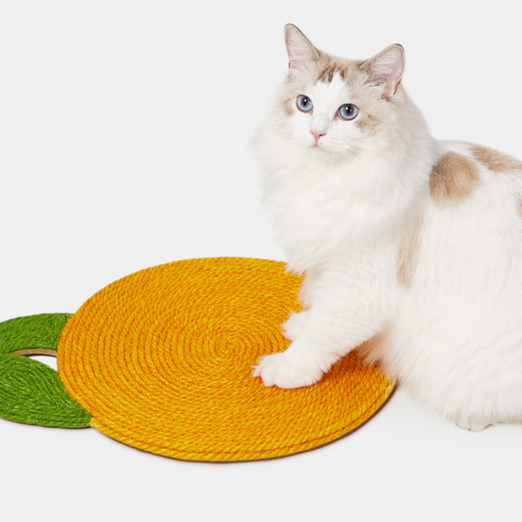 Thumbnail: VETRESKA® Hand-made Cat Scratching Pad - Orange/Peach