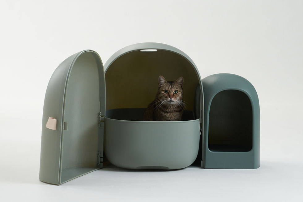 Thumbnail: MS! MAKESURE® MAX Stylish Cat Litter Box  (Free Litter Scoop+Teaser Wand)