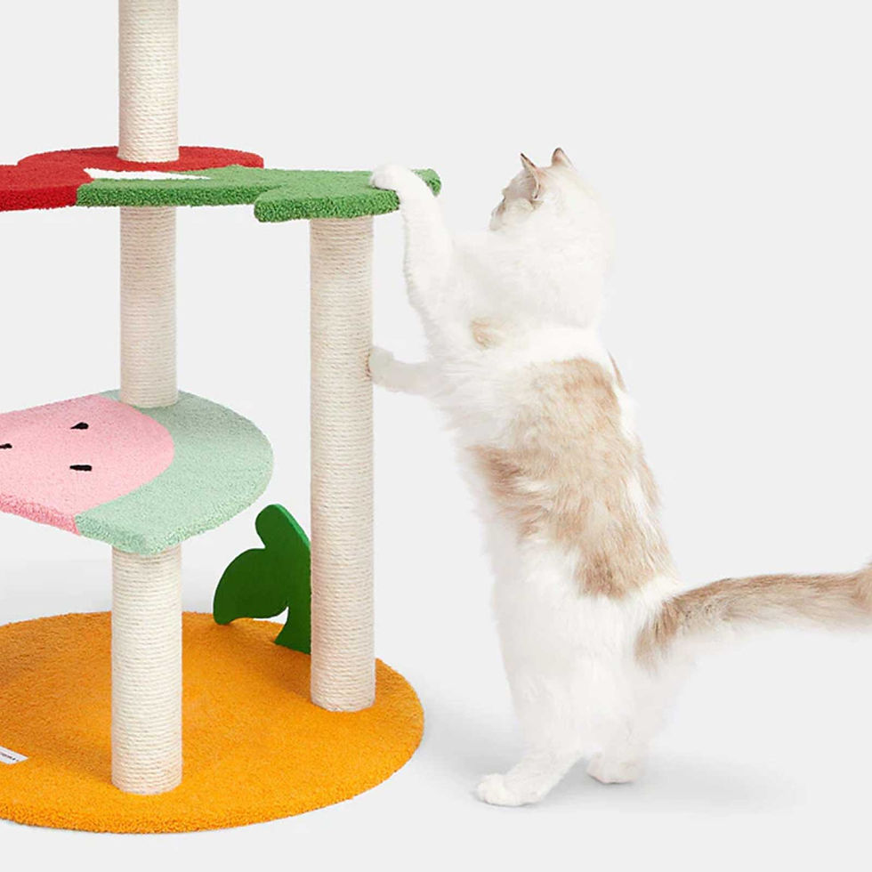 Thumbnail: VETRESKA® Fruity Cat Tree / Cat Tower / Cat Scratching Post (120cm Height)