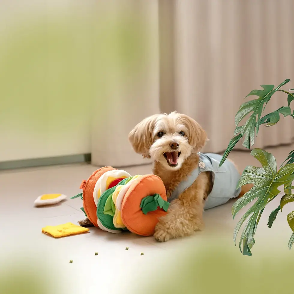 Thumbnail: Mewoofun® Pet Snuffle Toy / Interactive Enrichment Dog Toy - Hamburger