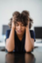 Woman suffering from low hormones